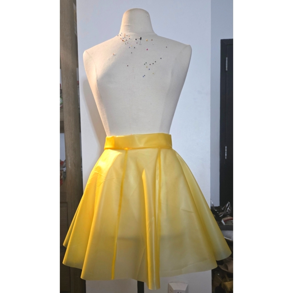 Yellow Vinyl skirt